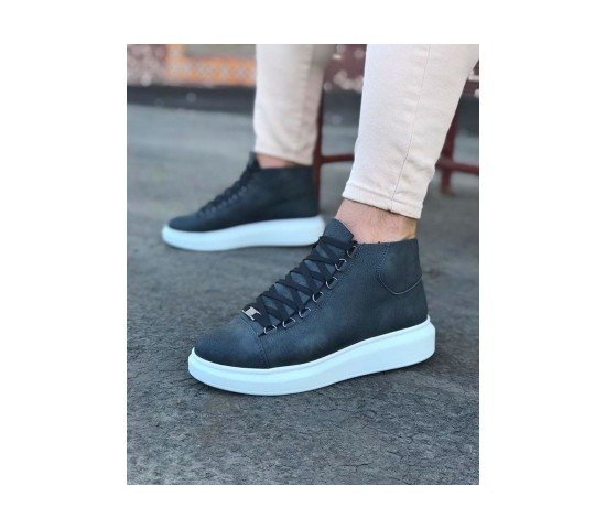 Wagoon WG032 Gri Bağcıklı Sneakers  Yarım Bilek Bot