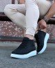 Wagoon WG032 Siyah Bağcıklı Sneakers  Yarım Bilek Bot